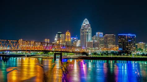 4K Cincinnati Ohio Night Skyline Wallpaper Digital Download - Etsy