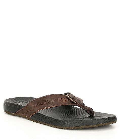 Reef Men's Cushion Bounce Phantom Leather Flip Flops | Dillard's