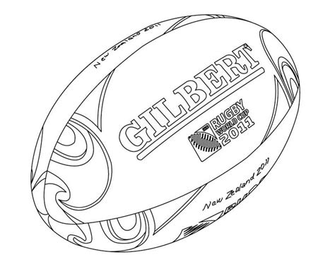 Printable Rugby Ball - Coloring Pages