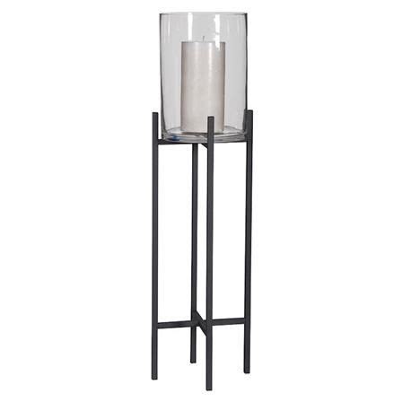 The Look: Industrial Chic | Glass hurricane candle holder, Floor hurricane candle holders, Floor ...