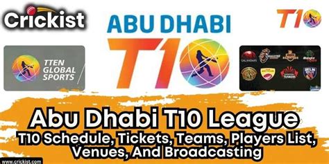 Abu Dhabi T10 League 2023 - T10 Schedule, Tickets, Teams, Players List ...