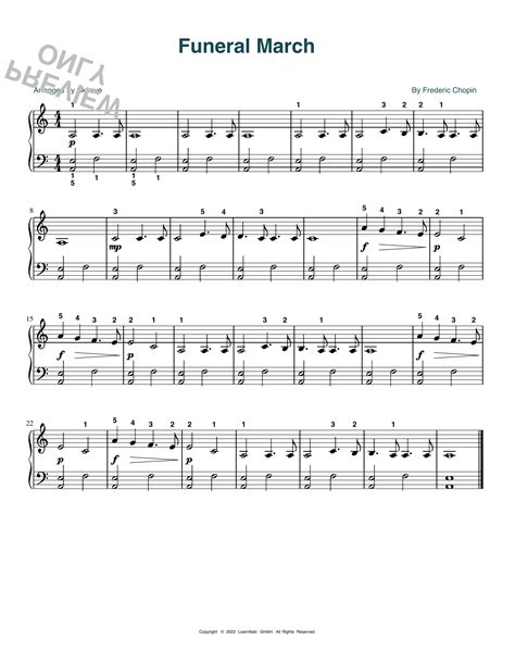 Frederic Chopin Funeral March (arr. Skoove) Sheet Music Notes, Chords ...