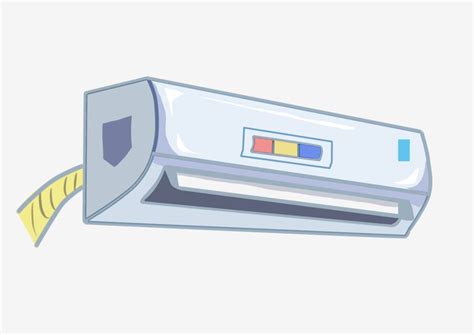 白色空調機附黃色膠帶