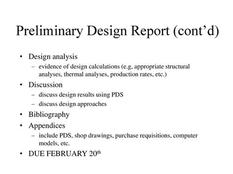 Preliminary Design Report - ppt download