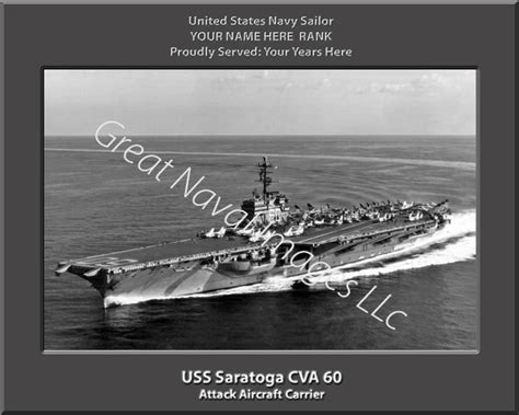 USS Saratoga CVA 60 : Personalized Navy Ship Photo 5 ⋆ Personalized US Navy Ship Prints on Canvas