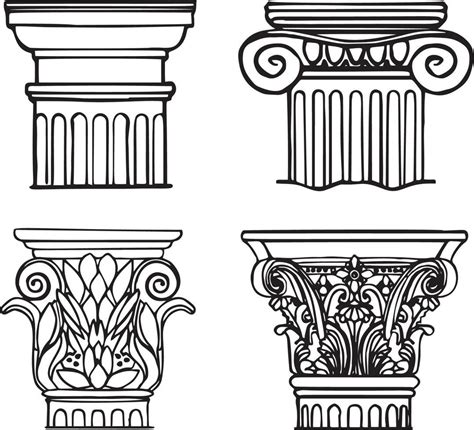 Ionic Column Sketch, Memo, Clock Stencils, Italian Pattern, Roman Theatre, Roman Art, Classical ...