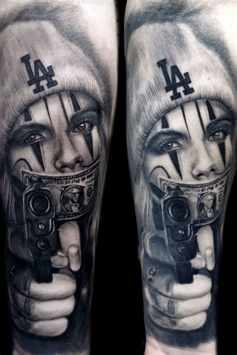 Gangster girl tattoo designs photos