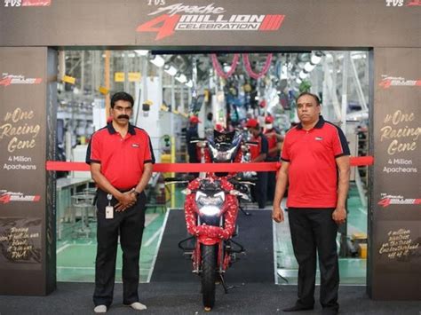 TVS Motor Company s premium motorcycle brand TVS Apache crosses the 4 million global sales ...