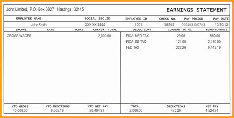 51 Free Self Employed Pay Stub Template | Heritagechristiancollege