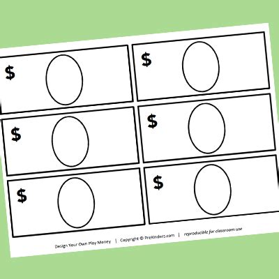 Play Money Printable - PreKinders