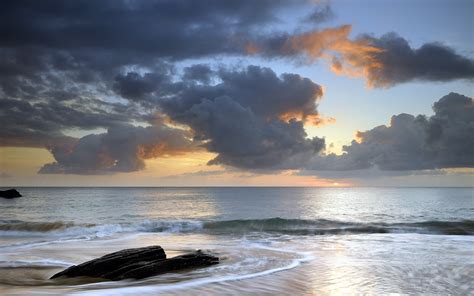 nature, Seascape, Ocean, Sea, Waves, Beaches, Sky, Clouds, Sunset, Sunrise, Sunlight Wallpapers ...