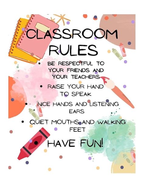 Preschool Classroom Rules