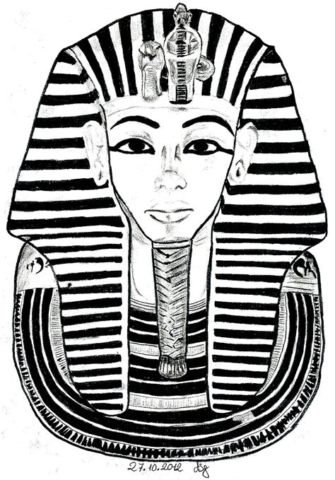 Egypt mask toutankhamon - Egypt Adult Coloring Pages