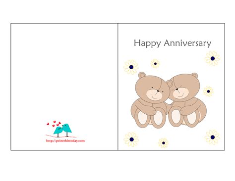 Free Anniversary Printable Cards