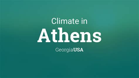 Climate & Weather Averages in Athens, Georgia, USA