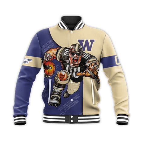 Washington Huskies Baseball Jacket Football Go On NCAA - HomeFavo