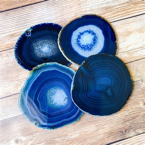 Blue Geode Coasters 3.253.75 Agate Slice Bulk | Etsy