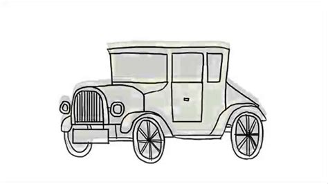 How to draw a car - A Classic Car - Step by step Very simple - YouTube