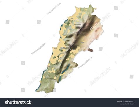 Isolated Map Lebanon Capital National Borders Stock Illustration ...