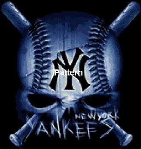 New York Yankees. Skull. Cross Stitch Pattern. PDF Files. | Etsy