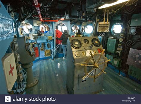 Bridge interior at USS Midway aircraft carrier museum ship in San Stock ...