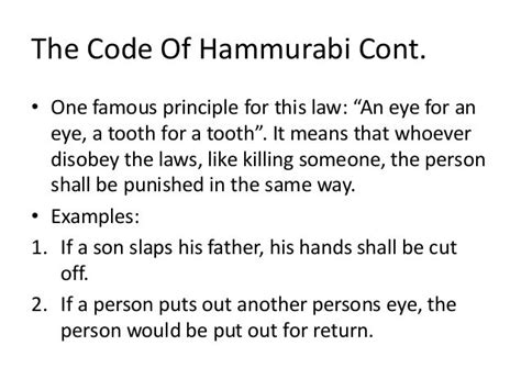 Code Of Hammurabi Examples