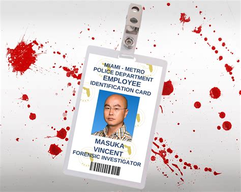 PRINTABLE Vincent Masuka Dexter Cosplay Id Card Id Badge - Etsy Canada