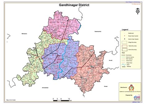 Gandhiangar Dist Digital HD Map Pdf Download