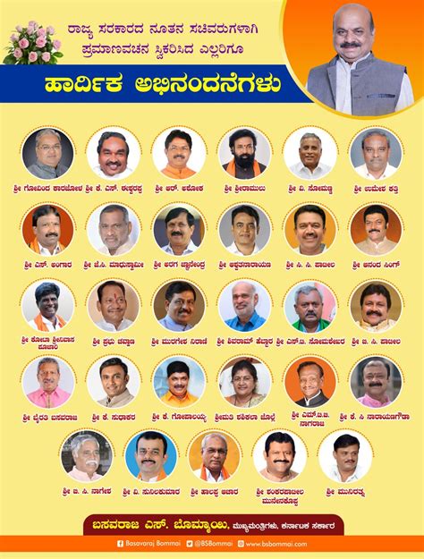 List Of Karnataka Ministers: Basavaraj Bommai Cabinet