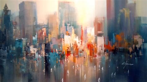 City Painting Abstract 4k Wallpaper [3840 × 2160] - webrfree