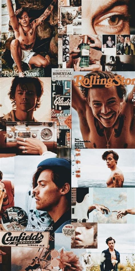 Harry Styles, aesthetic, collage, eyes, hoots, rolling stone, theme, HD ...