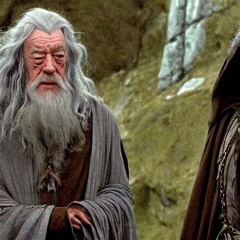 michael gambon and gandalf in lord of the rings | Stable Diffusion