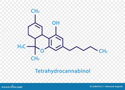 Tetrahydrocannabinol Chemical Formula. Tetrahydrocannabinol Structural ...