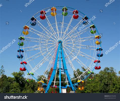 Colourful Ferris Wheel Front View Stock Photo 85754290 - Shutterstock