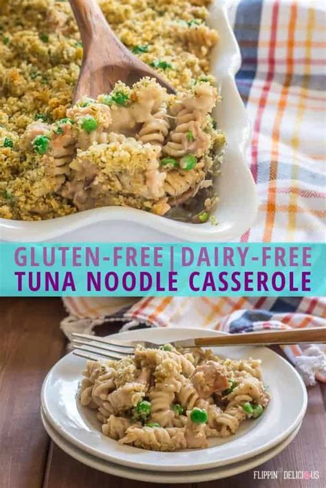 gluten free tuna noodle casserole with bread crumbs