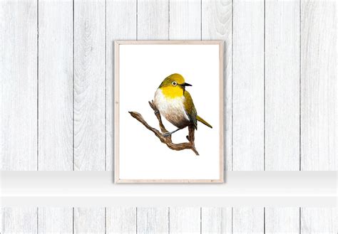 Yellow Bird PRINT Acrylic Painting PRINT Bird Lover Gift - Etsy