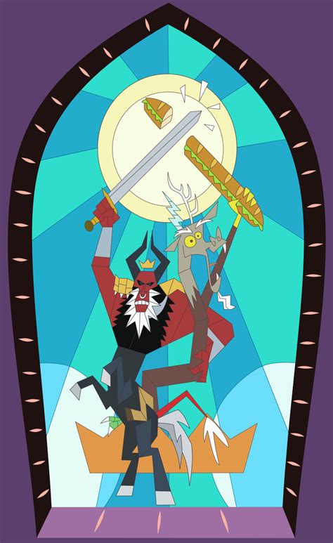 discord_and_tirek_stained_glass_window_by_katefiore | My little pony friendship, Cute cartoon ...