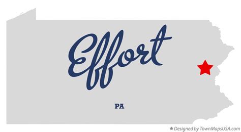 Map of Effort, PA, Pennsylvania