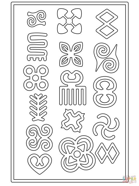 Adinkra Symbols coloring page | Free Printable Coloring Pages