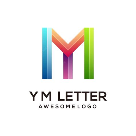 Premium Vector | Letter Y M colorful logo design template modern