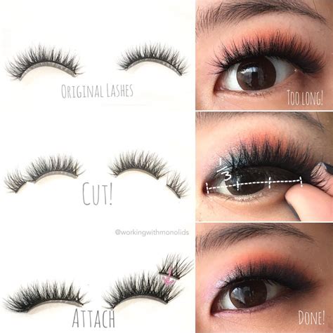 WorkingWithMonolids: Tutorial: How to Modify False Lashes for Asian Eyes