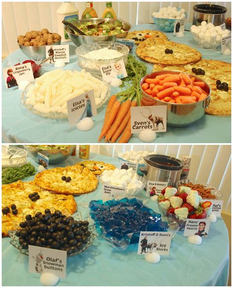 Disney Frozen Party Food Menu - Mom Endeavors | Frozen birthday party food, Frozen party food ...