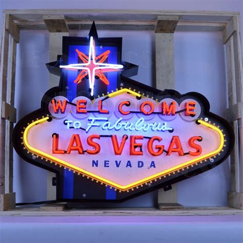 WELCOME TO FABULOUS LAS VEGAS NEON SIGN IN SHAPED STEEL CAN - 9VEGAS ...