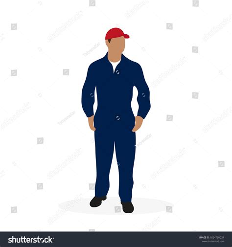 Mechanic Overalls On White Background Stock Vector (Royalty Free ...