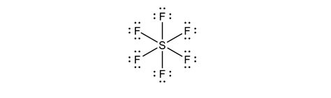 Draw the Lewis dot structure for sulfur hexafluoride, SF$_6$ | Quizlet