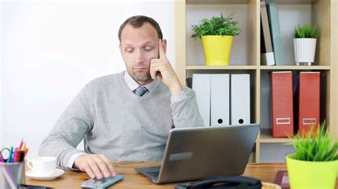 Young Bored Businessman In Office Stock Footage SBV-302647783 - Storyblocks