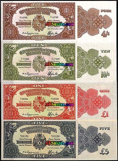 Tonga banknotes - Tonga paper money catalog and Tongan currency history