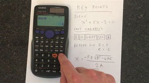 How to solve Quadratic Equations on a Casio Calculator (FX-85GT Plus) - YouTube