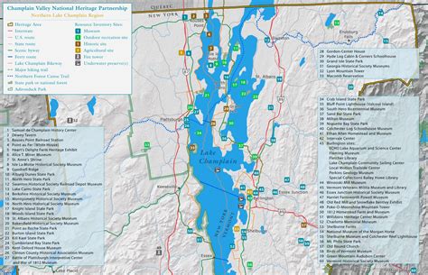 Lake Champlain tourist map - Ontheworldmap.com