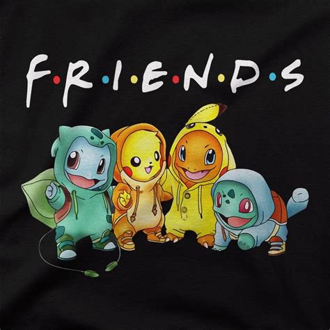 Pokemon Friends T-Shirt in 2024 | Pokemon, Friends tshirt, Pokemon t